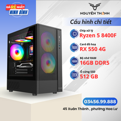 Máy tính Gaming - Đồ hoạ AMD Ryzen 5 8400F | RAM 16GB | VGA RX 550 4G