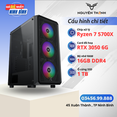 Máy tính Gaming - Đồ hoạ AMD Ryzen 7 5700X | VGA 3050 6G | RAM 16GB