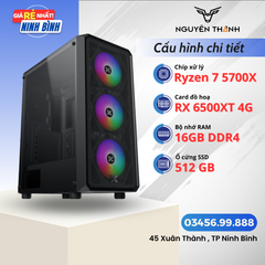 Máy tính Gaming - Đồ hoạ AMD Ryzen 7 5700X | VGA RX 6500XT 4G | RAM 16GB