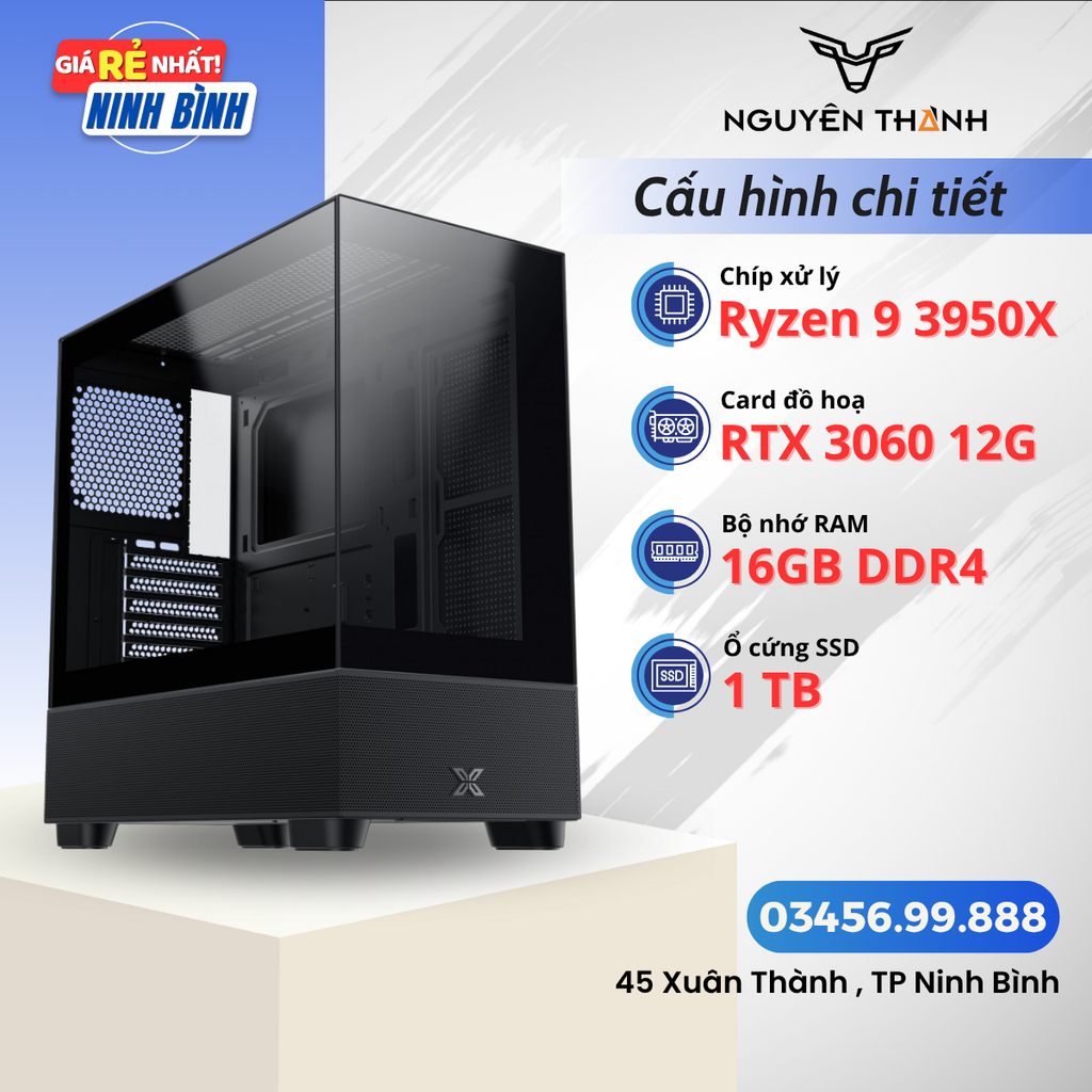 Máy tính Gaming - Đồ hoạ AMD Ryzen 9 3950X | VGA 3060 12G | RAM 16GB