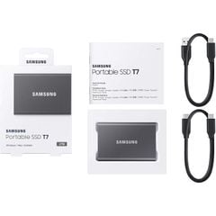 Ổ Cứng Di Động SSD Samsung T7 Portable 2TB 2.5 inch USB 3.2 Xám (Đọc 1050MB/s - Ghi 1000MB/s)