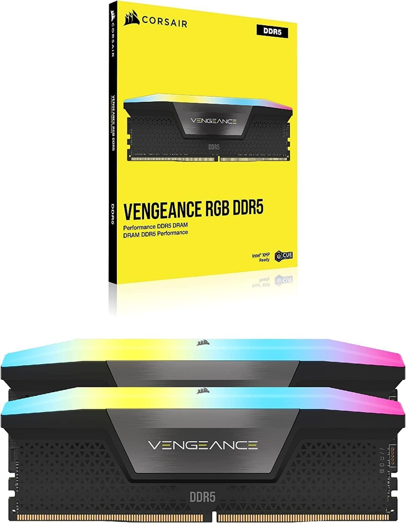 RAM CORSAIR VENGEANCE RGB DDR5 RAM 64GB (2x32GB) 5200MHz BLACK_HNK