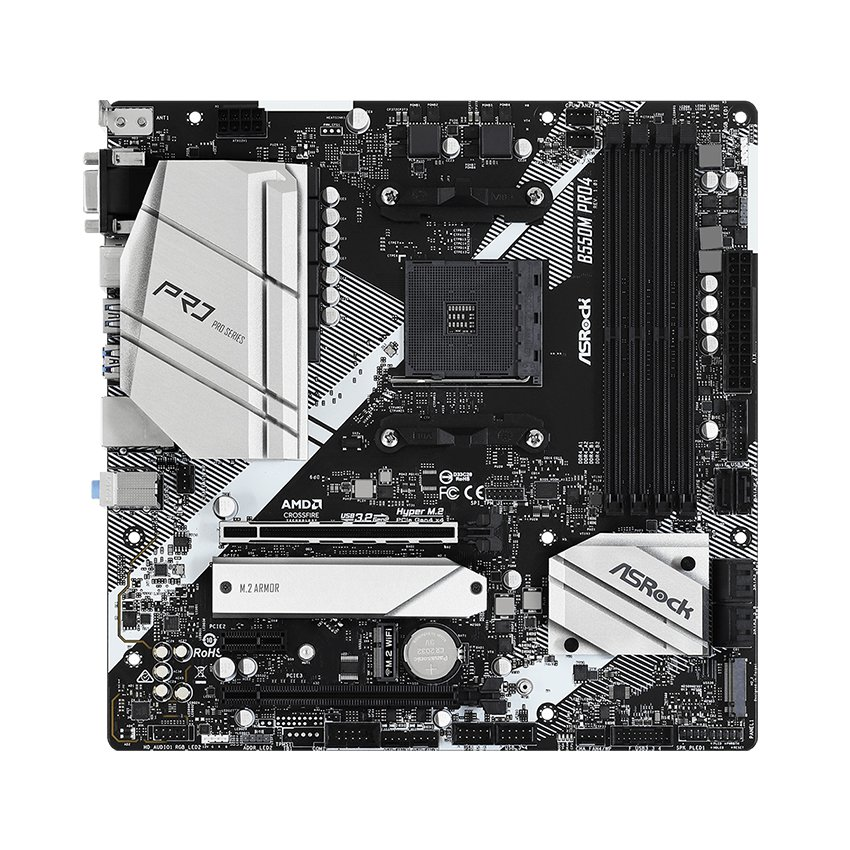 Mainboard ASROCK B550M PRO4 (AMD B550, Socket AM4, m-ATX, 4 khe RAM DDR4)