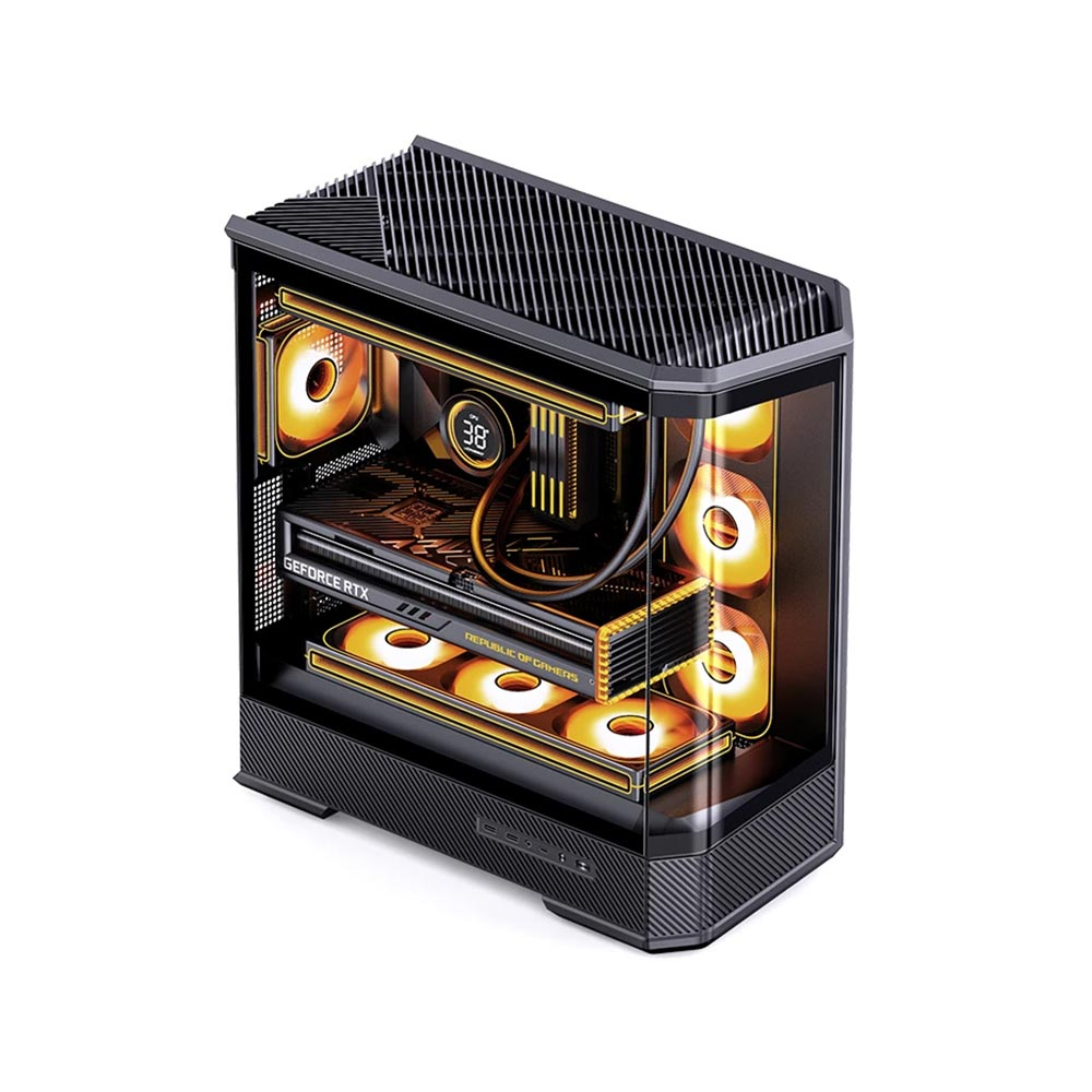 Vỏ máy tính JONSBO D400 Black (Mid Tower/ ATX/ Đen)