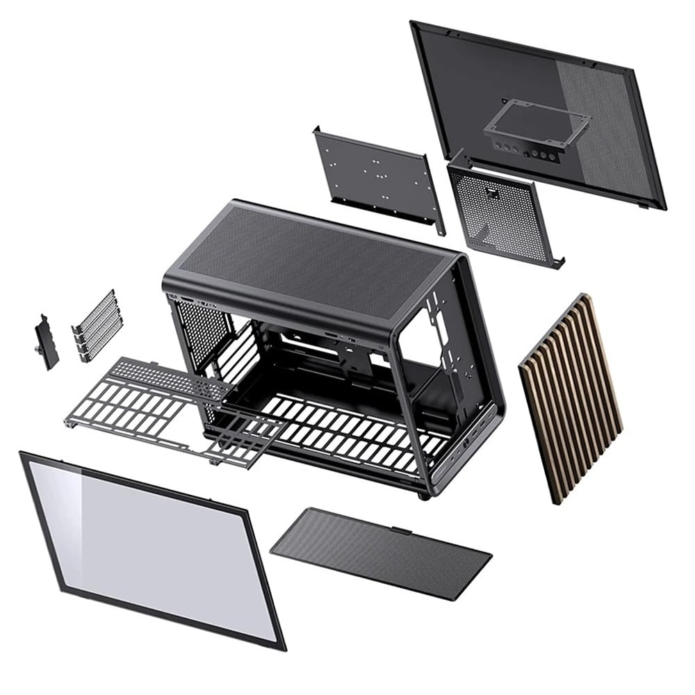Vỏ máy tính JONSBO D33 WOOD BLACK (Mini Tower/ M-ATX/ Đen)