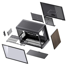 Vỏ máy tính JONSBO D33 WOOD BLACK (Mini Tower/ M-ATX/ Đen)