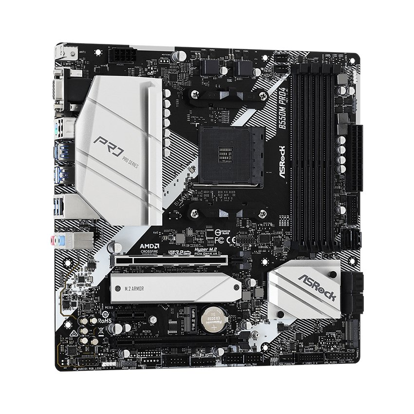 Mainboard ASROCK B550M PRO4 (AMD B550, Socket AM4, m-ATX, 4 khe RAM DDR4)