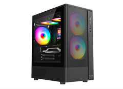 Vỏ Case Vitra Cruise Ax5 Black 3Fan RGB (M-ATX, Hỗ Trợ Rad 240mm, Kính Hông Trượt)