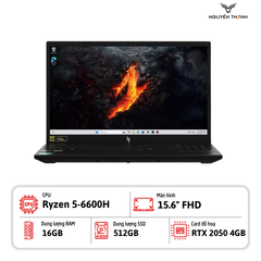 Laptop Acer Gaming Nitro V 15 ANV15 (R5 6600H, 16GB, 512GB, RTX 2050 4GB, 15.6