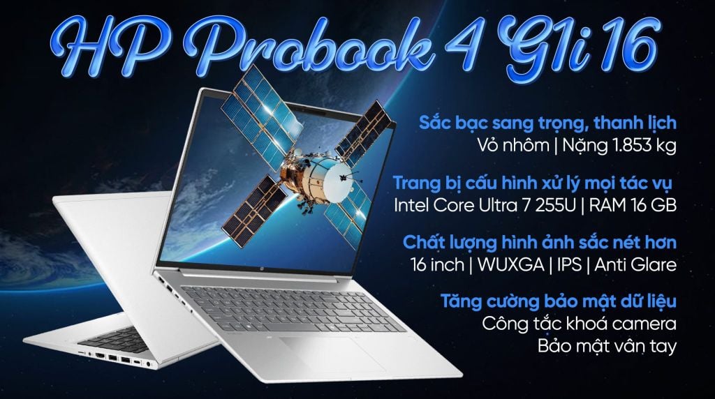 Laptop HP ProBook 4 G1i 16 (Ultra 7 255U, 16GB RAM, 512GB SSD, 16