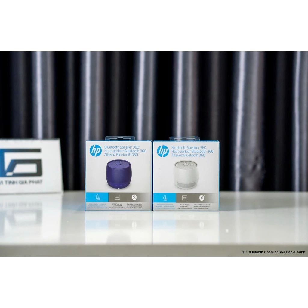 Loa HP Bluetooth 360 Chính Hãng (Silver/Blue) | Nguyên Thành