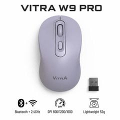 Chuột không dây VITRA W9 Pro Bluetooth + 2.4GHz