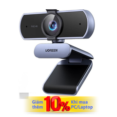 Webcam UGREEN 4K Ultra HD 2025 CM831 Micro kép Tự động lấy nét+,Livestream Chất Lượng Cao (65381)