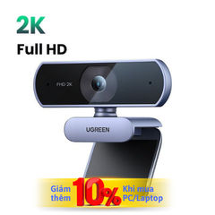 Webcam Ugreen FHD 2K Ultra HD Micro kép Tự động lấy nét+ Micro kép (55721)
