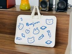 Túi Da Đựng Laptop, Macbook Họa Tiết Hoạt Hình 15.6 inch