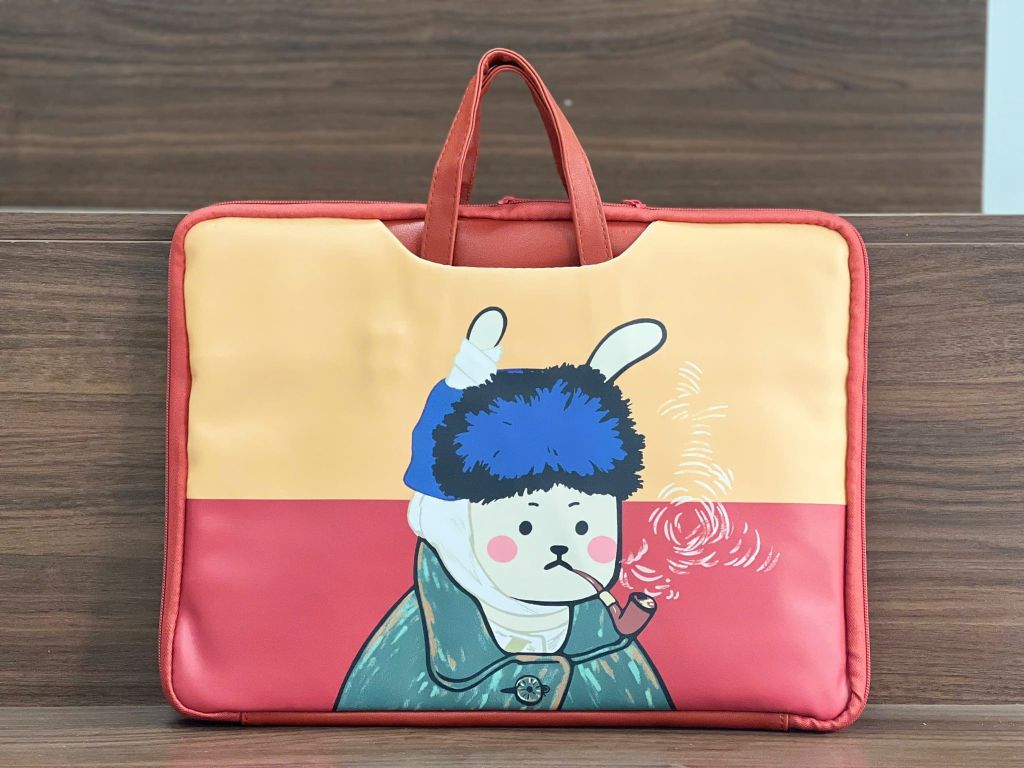 Túi Da Đựng Laptop, Macbook Họa Tiết Hoạt Hình 15.6 inch