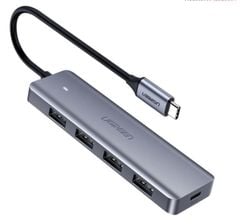Bộ Chia Type-C Sang 4 Cổng USB 3.0 Ugreen 70336 – Vỏ Nhôm, Tốc Độ 5Gbps