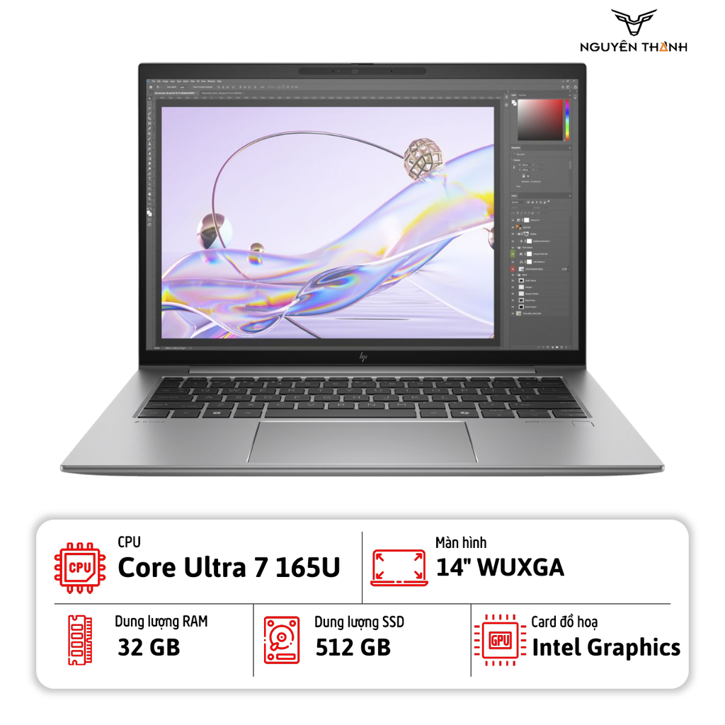 Laptop HP ZBook Firefly 14 G11 (Core Ultra 7 165U, 32GB RAM, 512GB SSD, 14