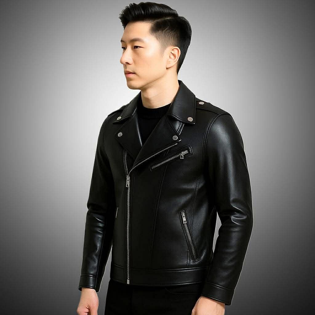 Áo khoác da nam Biker cao cấp ADN1825