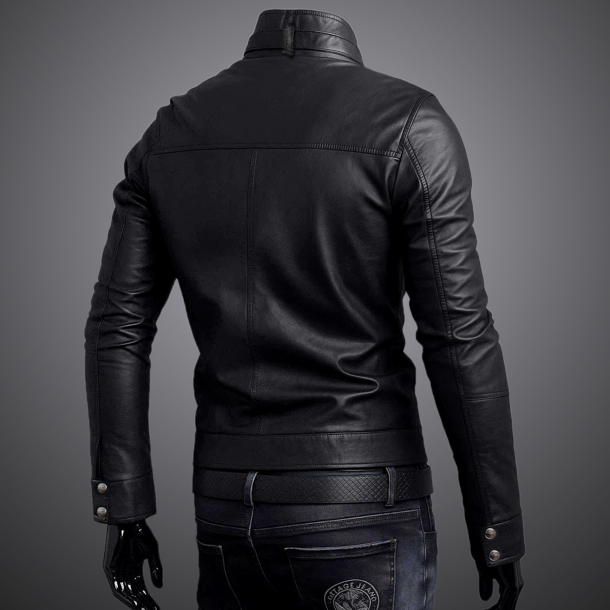 Áo khoác da nam Biker cao cấp AD4125