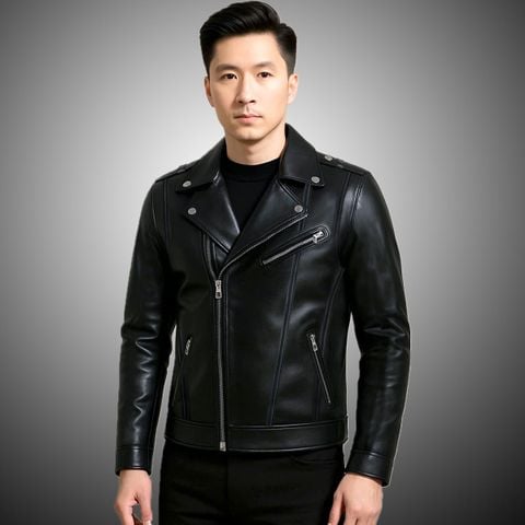 Áo khoác da nam Biker cao cấp ADN18