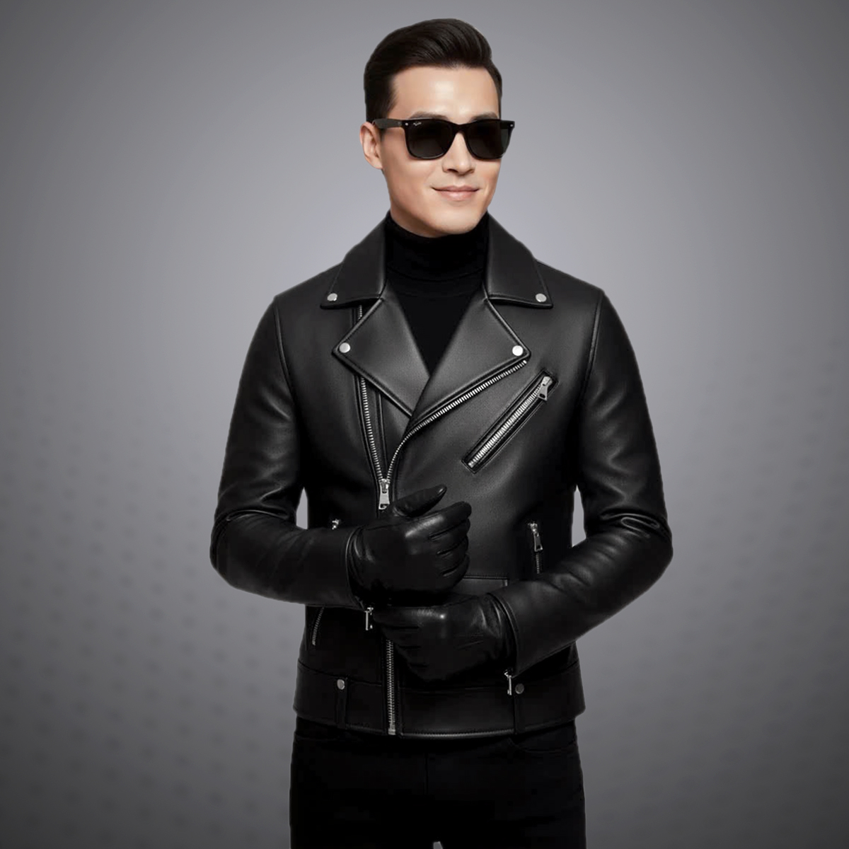 Áo khoác da nam biker cao cấp Pigofashion ADN1925