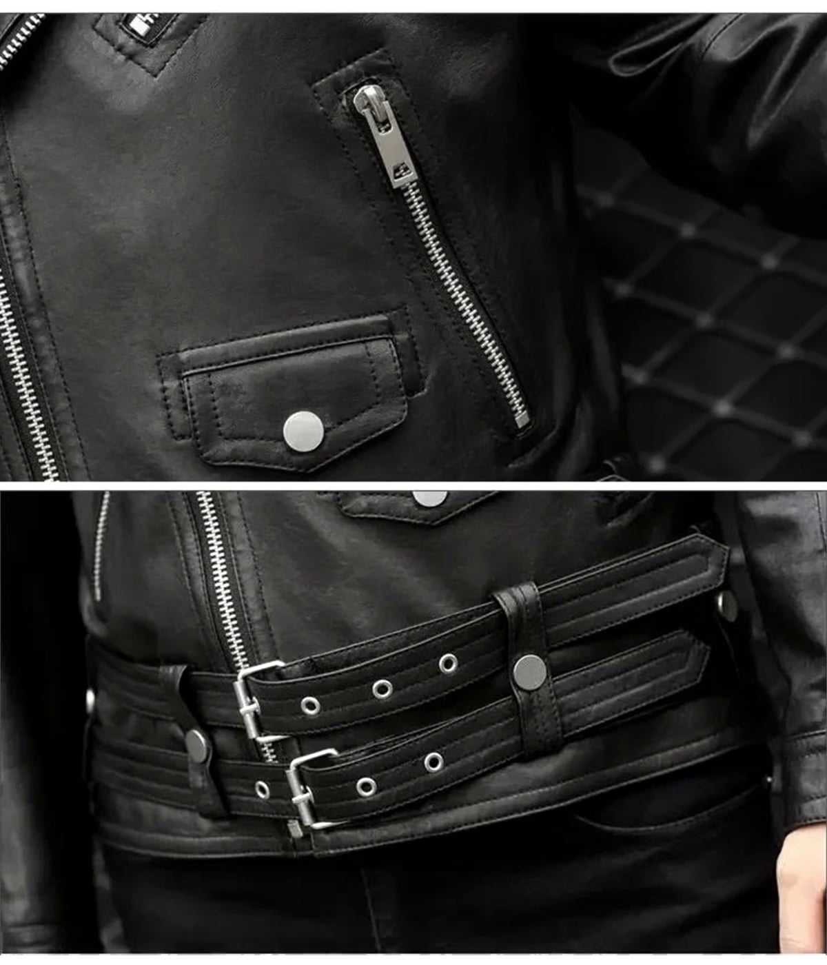 Áo khoác da nam biker cao cấp Pigofashion ADN2026