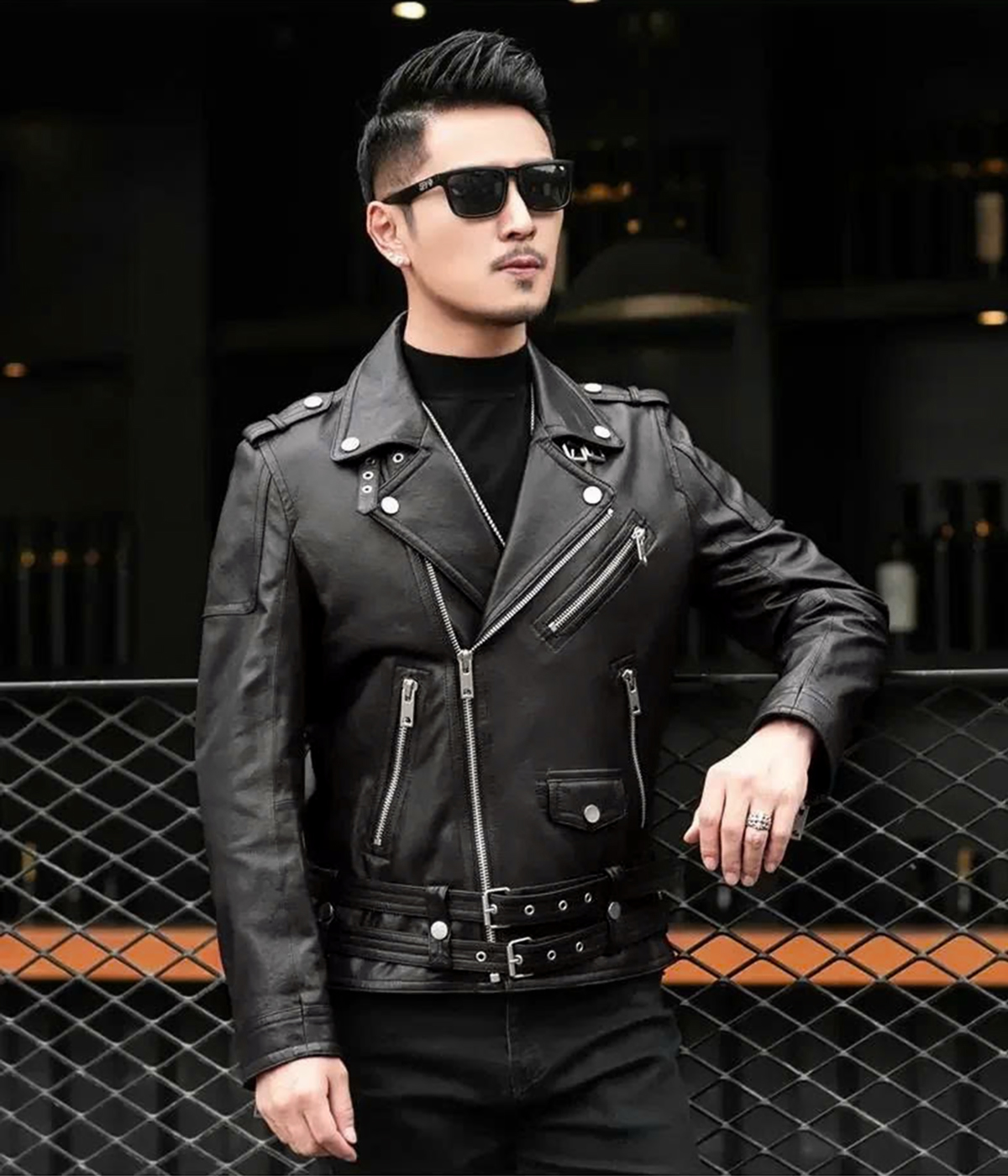 Áo khoác da nam biker cao cấp Pigofashion ADN2026