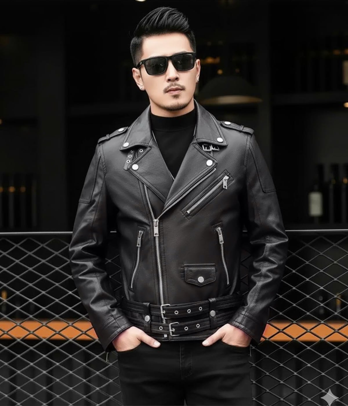 Áo khoác da nam biker cao cấp Pigofashion ADN2026