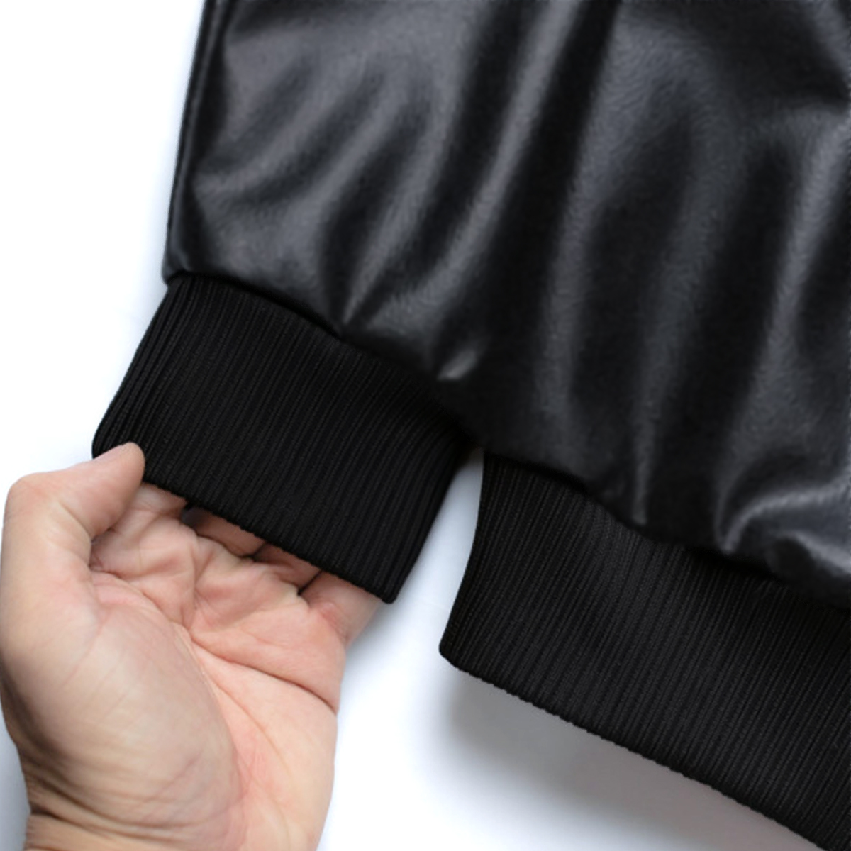 Áo khoác da nam Biker lót dù lụa ADN3825