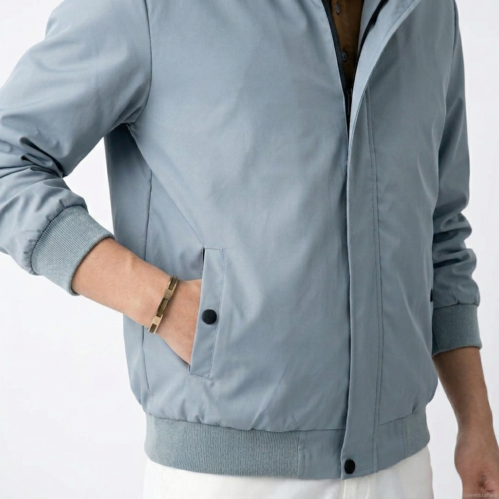 Áo khoác dù nam thể thao phối bo thiết kế dấu khóa kéo Pigo sport cổ đứng AKD45 Pigofashion