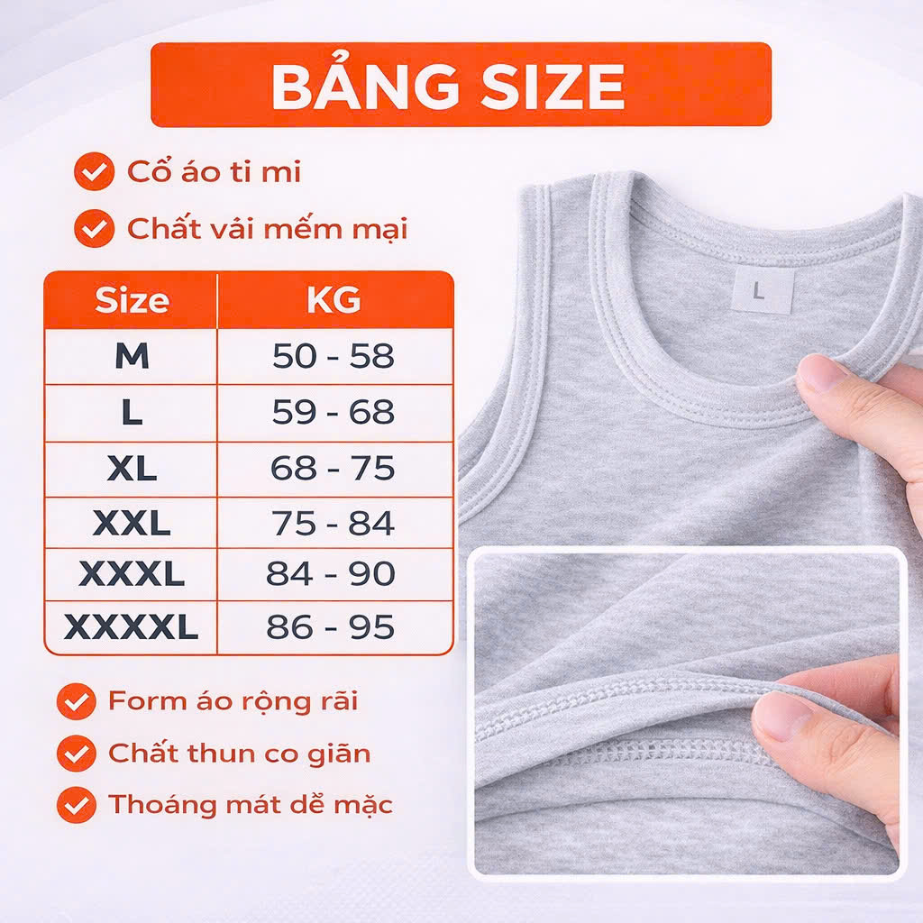 Combo 3 áo ba lỗ nam mỏng nhẹ thoáng mát ABL01 PigoFashion