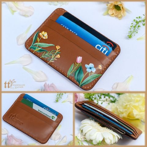 Ví card vẽ hoa đồng nội