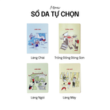  COMBO HÍ HOÁY: Gồm 03 Bookmark Sách Gỗ + 01 Sổ da 