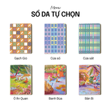  COMBO HÍ HOÁY: Gồm 03 Bookmark Sách Gỗ + 01 Sổ da 