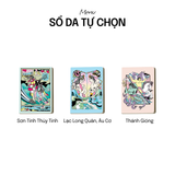  COMBO HÍ HOÁY: Gồm 03 Bookmark Sách Gỗ + 01 Sổ da 