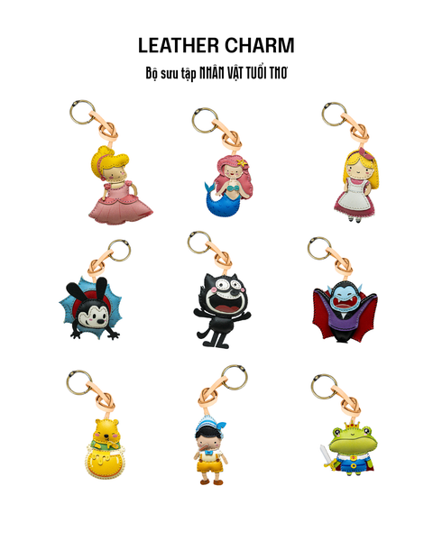  Móc Khóa Da Chủ Đề Nhân Vật Tuổi Thơ 