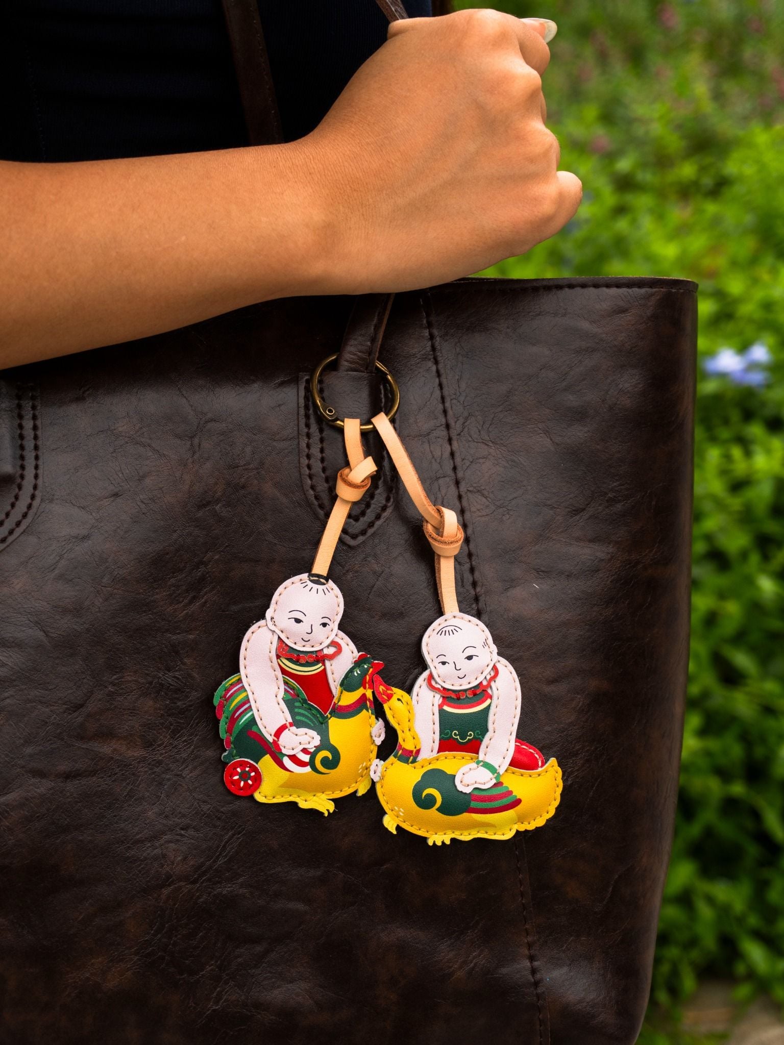  Móc Khóa Da Chủ Đề Tranh Đông Hồ 