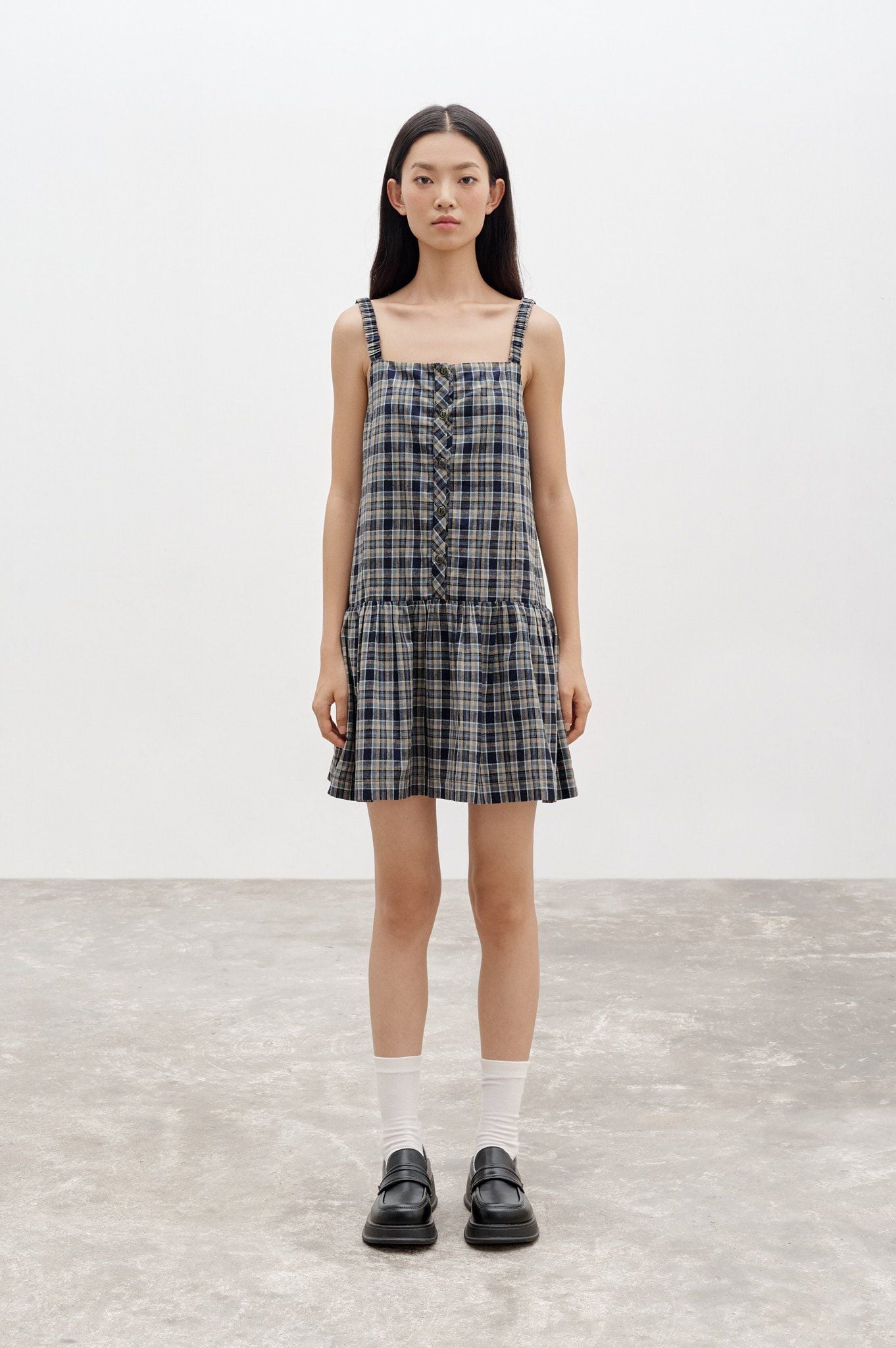  Checked Mini Dress 