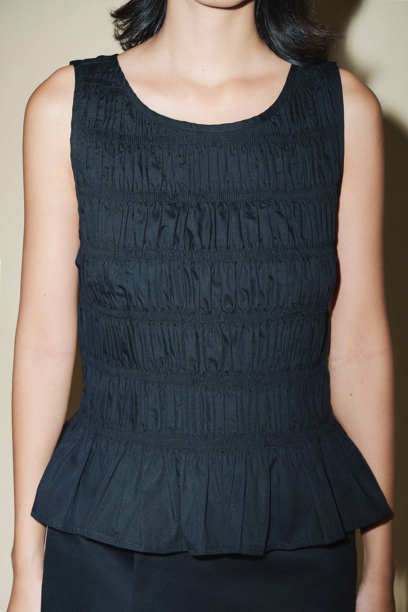  Black Smocking Top 