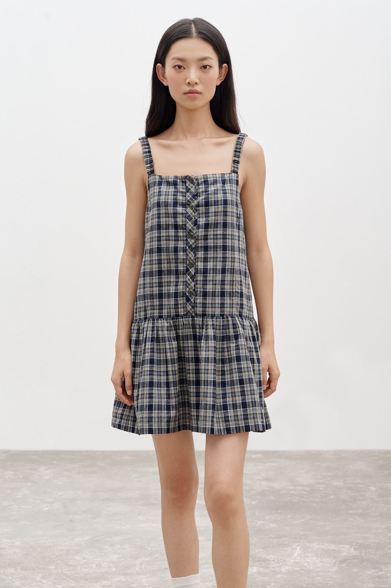  Checked Mini Dress 