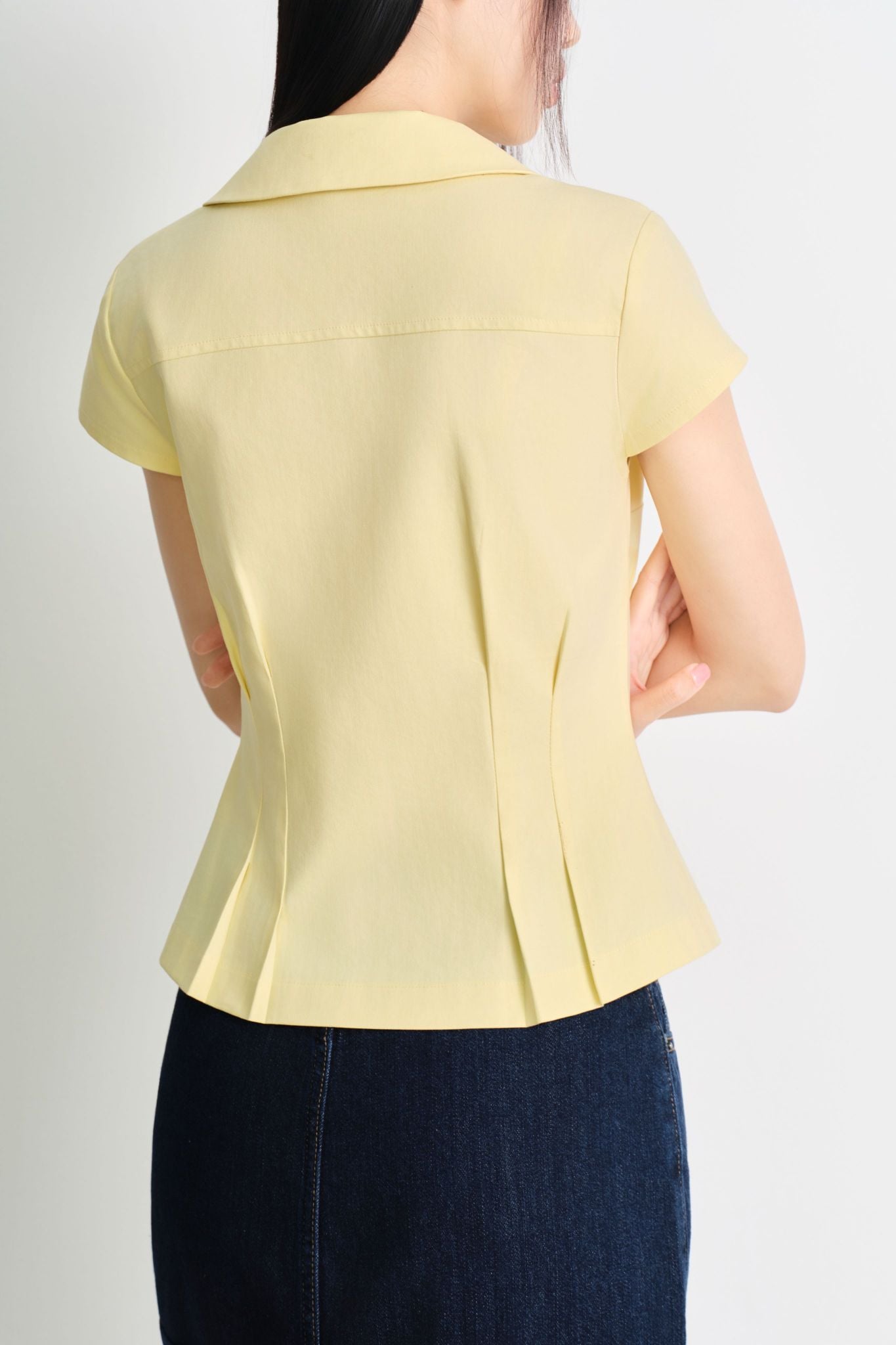  Áo kiểu - Curved Panel Button Top - LIBÉ 7823 