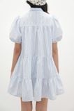  Striped Babydoll Mini Dress 