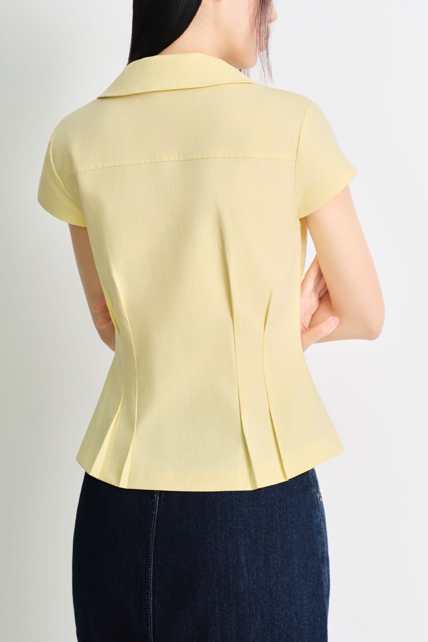  Áo kiểu - Curved Panel Button Top - LIBÉ 7573 