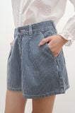  Striped Bermuda Denim Shorts 