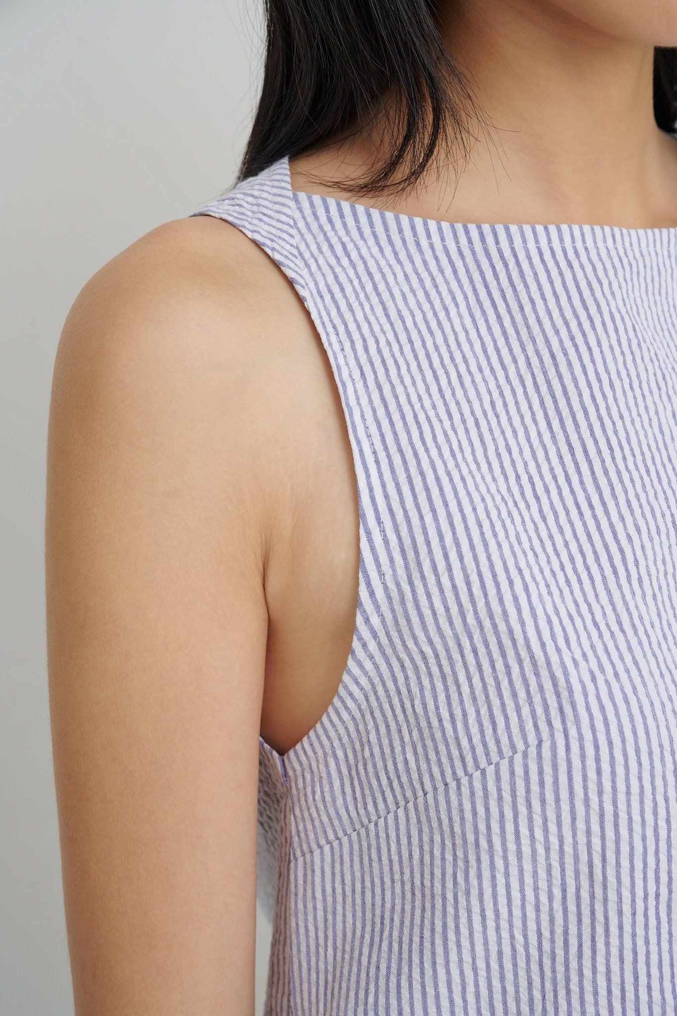  Striped Boat Neck Top 