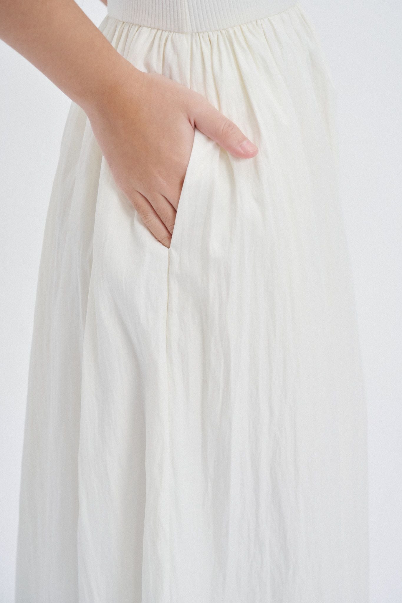  White Boatneck Midi Dress 