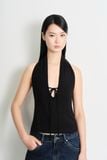  Áo kiểu - Tie-Font Halter Top - Black - LIBÉ 7620 