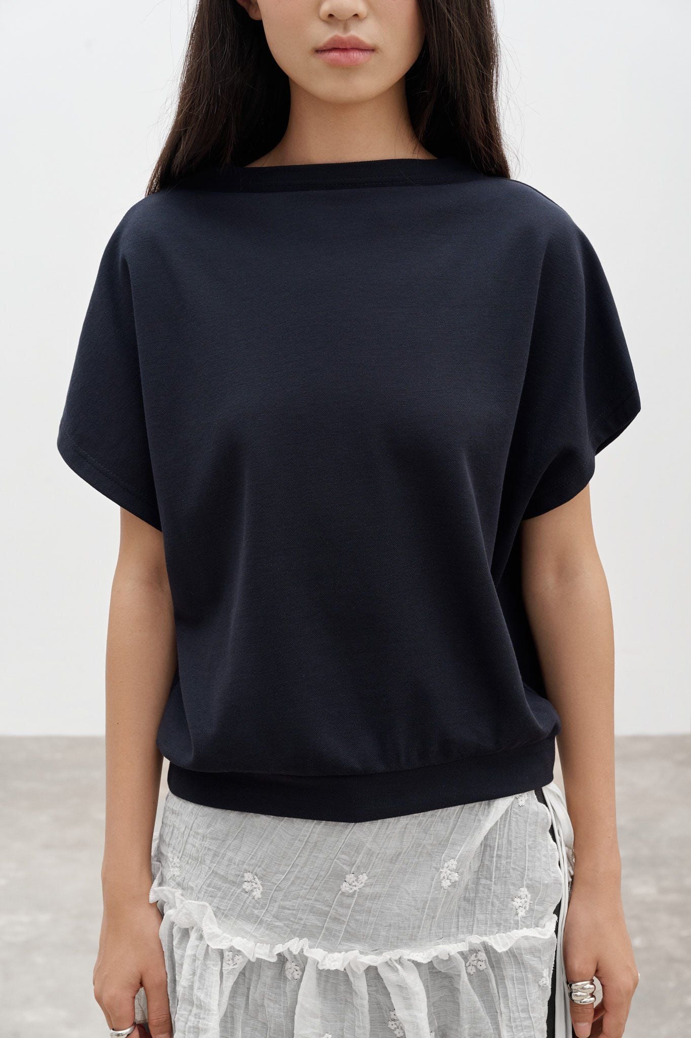  Turtleneck Top - Navy 