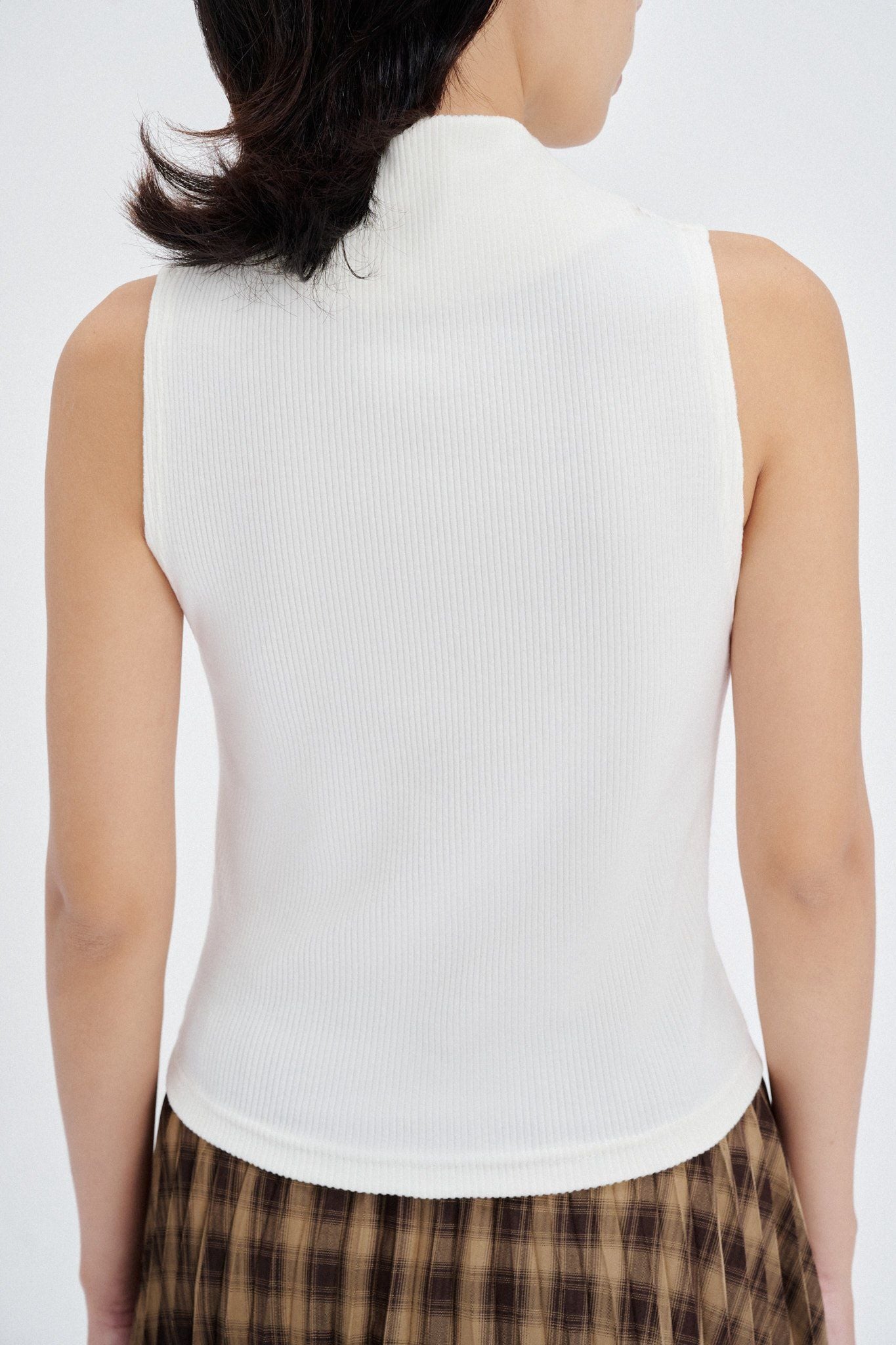  White Mock Neck Top 